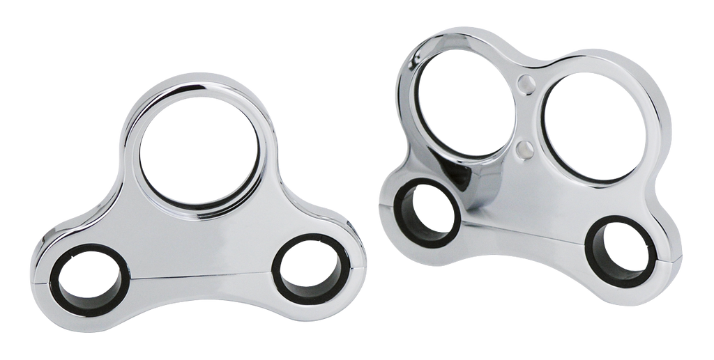 PRO-MAX CHROME BILLET GAUGE MOUNTS FOR T-BARS - view 1