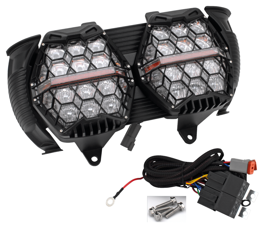 HONEYCOMB ROAD GLIDE LED HEADLIGHT UNIT - view 1 Main image