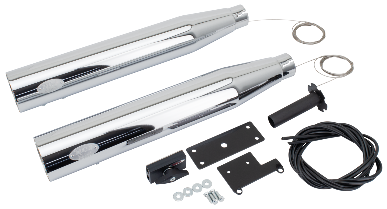 MCJ ADJUSTABLE SLIP-ON MUFFLERS FOR INDIAN SCOUT - view 2