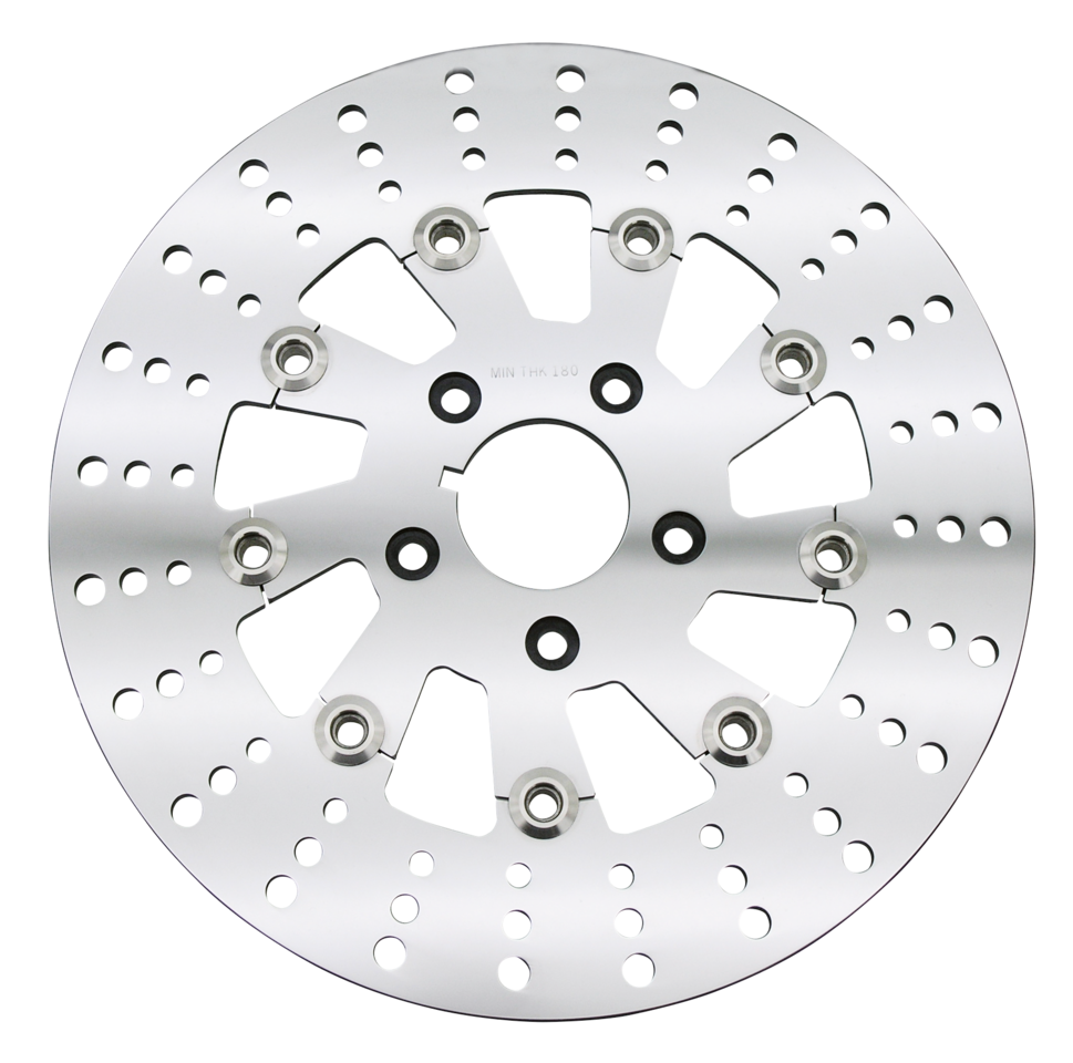 DRILLED POLISHED STAINLESS STEEL FULLFLOATING DISC ROTORS - view 2
