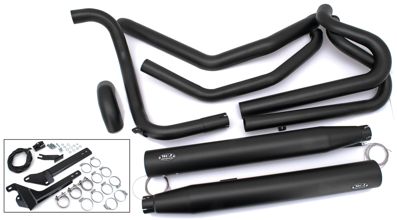 MCJ ADJUSTABLE TRUE DUAL EXHAUST FOR MILWAUKEE EIGHT SOFTAIL - view 1