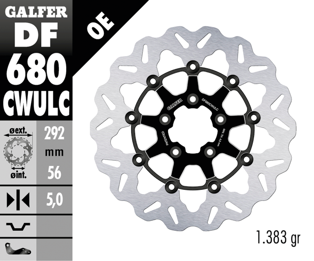 GALFER "WAVE" FLOATING DISC BRAKE ROTORS - view 2