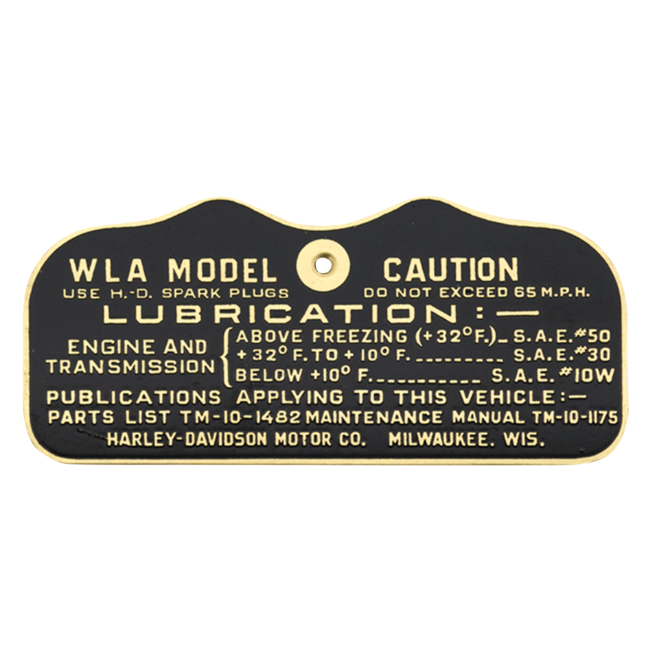 VINTAGE CAUTION & DATA PLATES - view 2