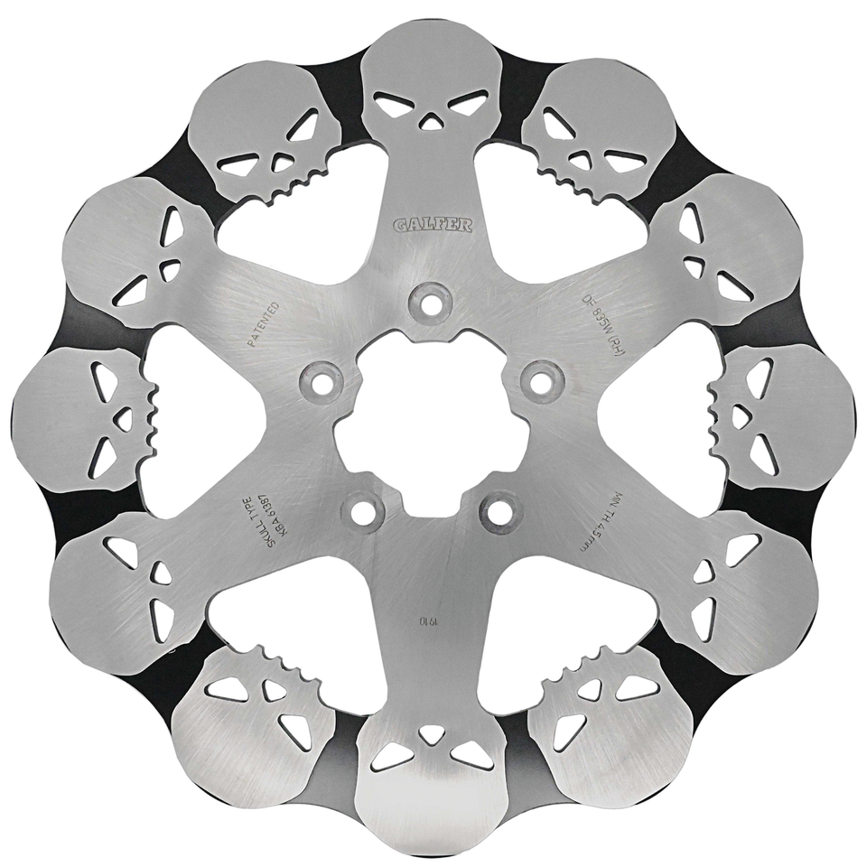 GALFER SKULLED DISC BRAKE ROTORS - view 1