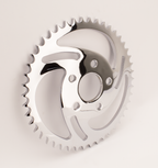 "SWIRLED" REAR SPROCKETS WITH CHROME FINISH - view 1