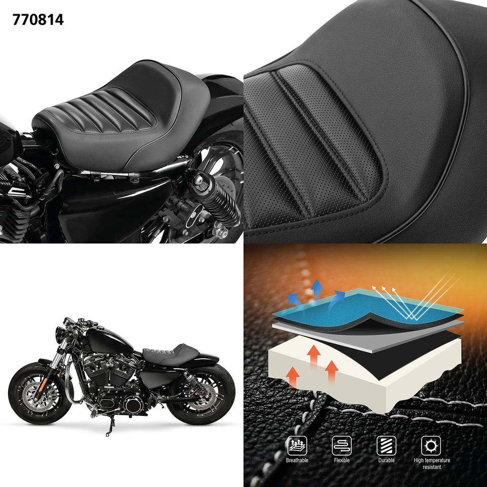 C.C. RIDER TAPER TAIL SOLO SEAT FOR SPORTSTER - view 3
