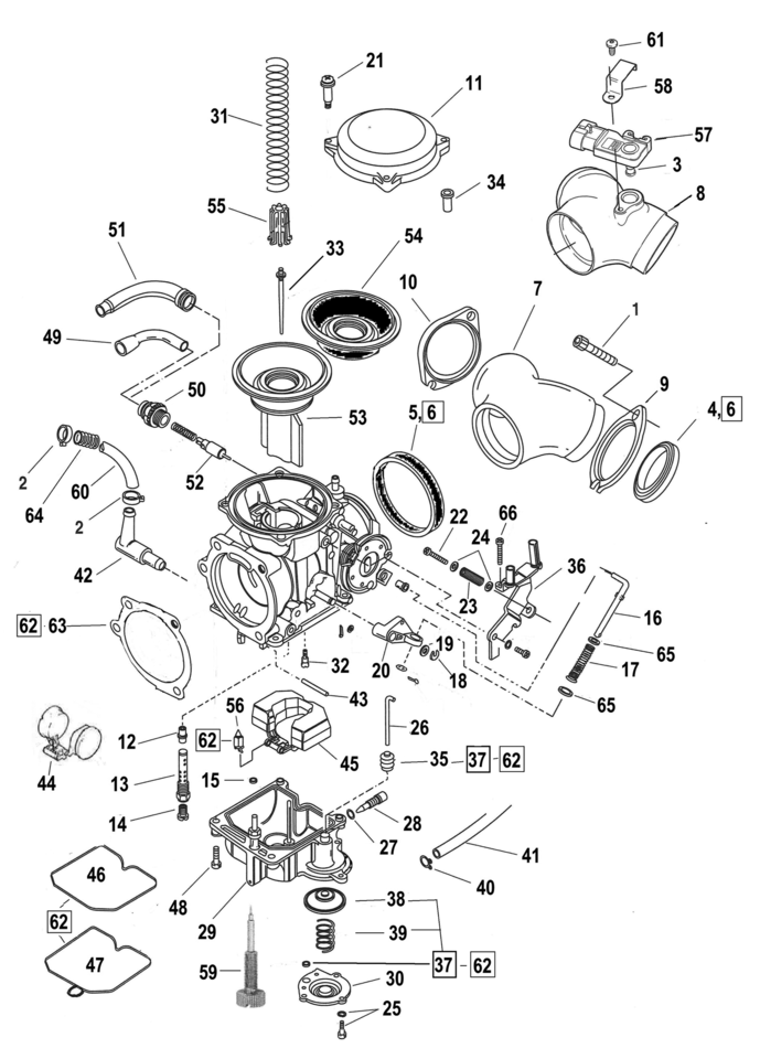 KEIHIN CV CARBURETOR PARTS - view 1 Main image
