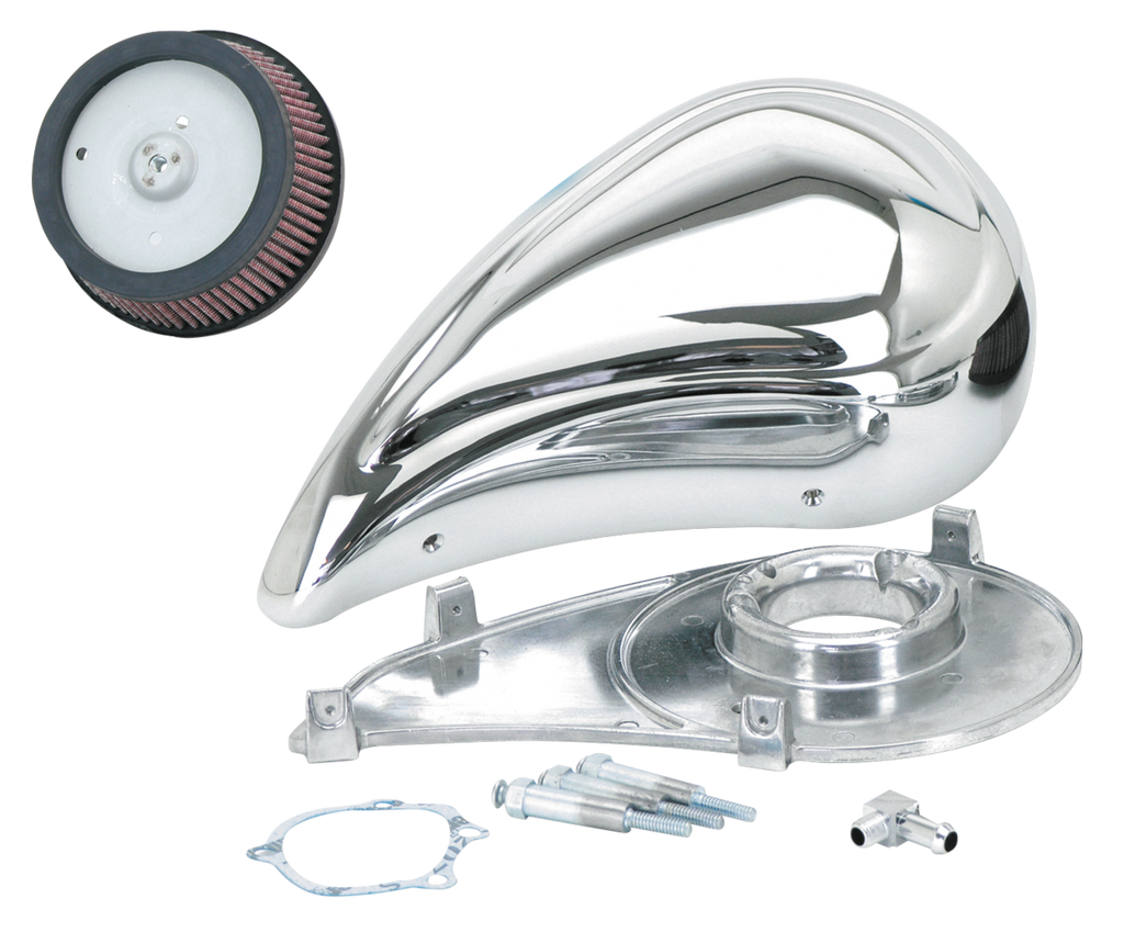 CHROME "SUPER SUCKER" SMOOTHIE AIR CLEANER KIT FOR KEIHIN CV - view 1