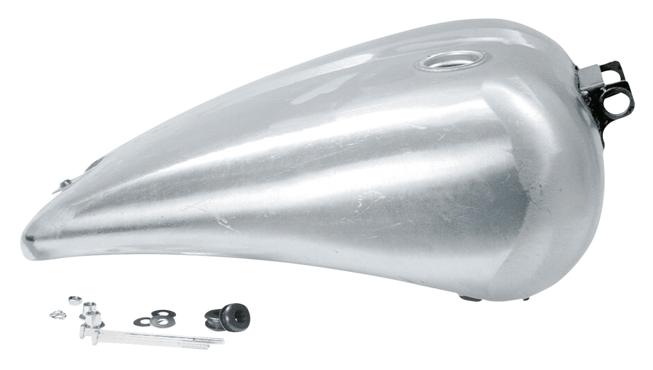ONE PIECE 2" STRETCHED SMOOTH TOP STEEL GAS TANK FOR DYNA MODELS - view 2