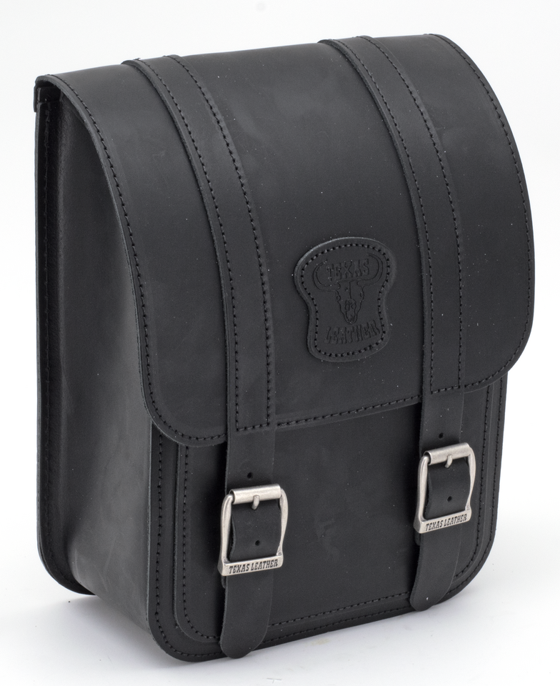 TEXAS LEATHER SQUARED SOFTAIL SWING ARM BAGS - view 1 Main image