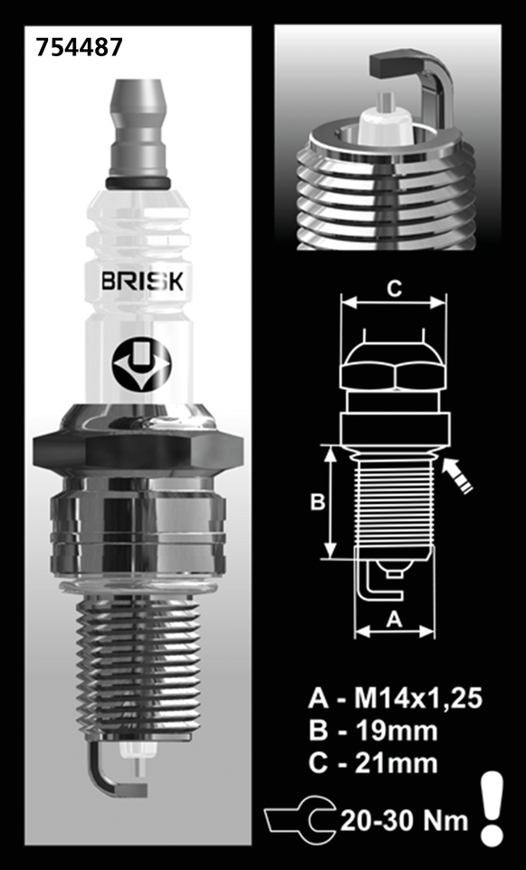 BRISK SPARK PLUGS - view 1