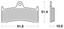 BRAKE PADS FOR AFTER MARKET CALIPERS - view 1