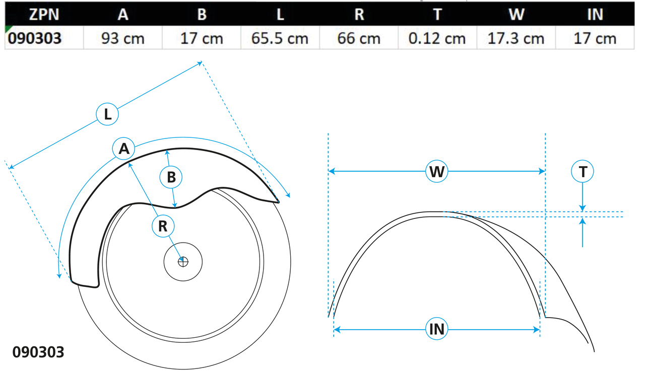 LONG SKIRTED "GROUND-POUNDER" FRONT FENDER - view 1 Main image