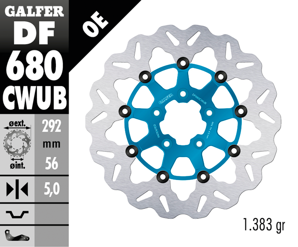 GALFER "WAVE" FLOATING DISC BRAKE ROTORS Secondary image