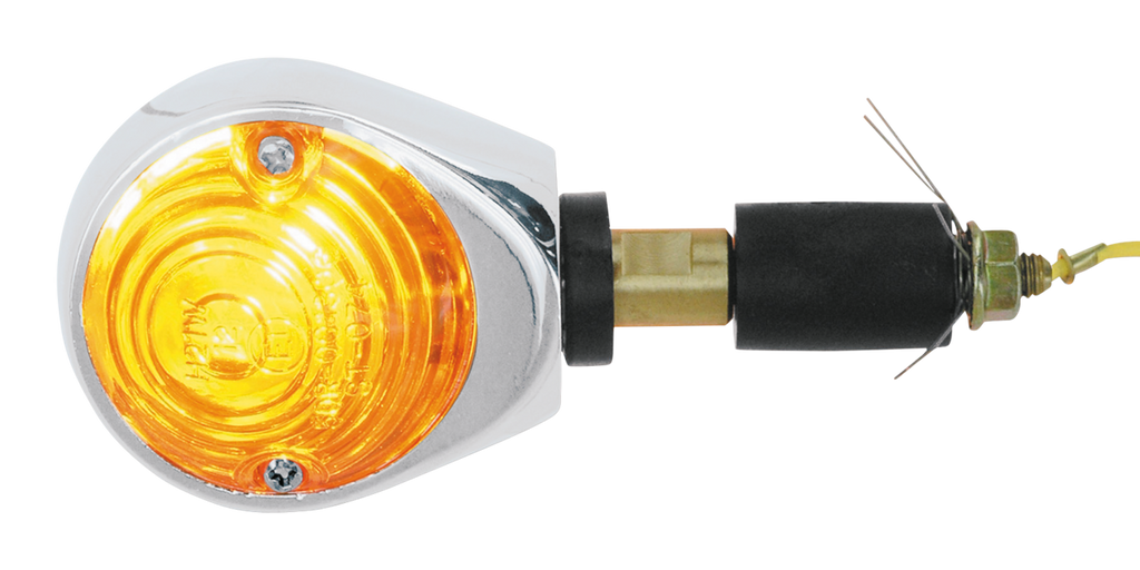 CHROME "OX-EYE" HANDLEBAR TURN SIGNALS - view 1