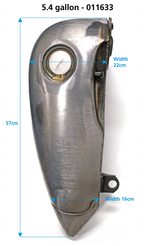 4" STRETCHED STEEL FLAT-SIDE GAS TANK FOR SOFTAILS - view 1