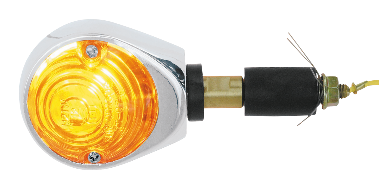 CHROME "OX-EYE" HANDLEBAR TURN SIGNALS - view 2