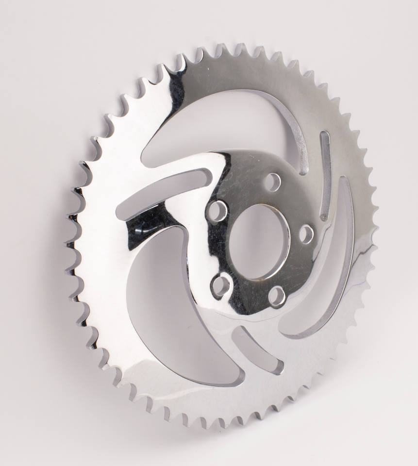 "SWIRLED" REAR SPROCKETS WITH CHROME FINISH - view 1 Main image
